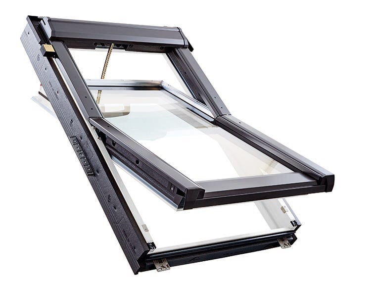 Geöffnetes Roto RotoQ&nbsp;4 Dachfenster