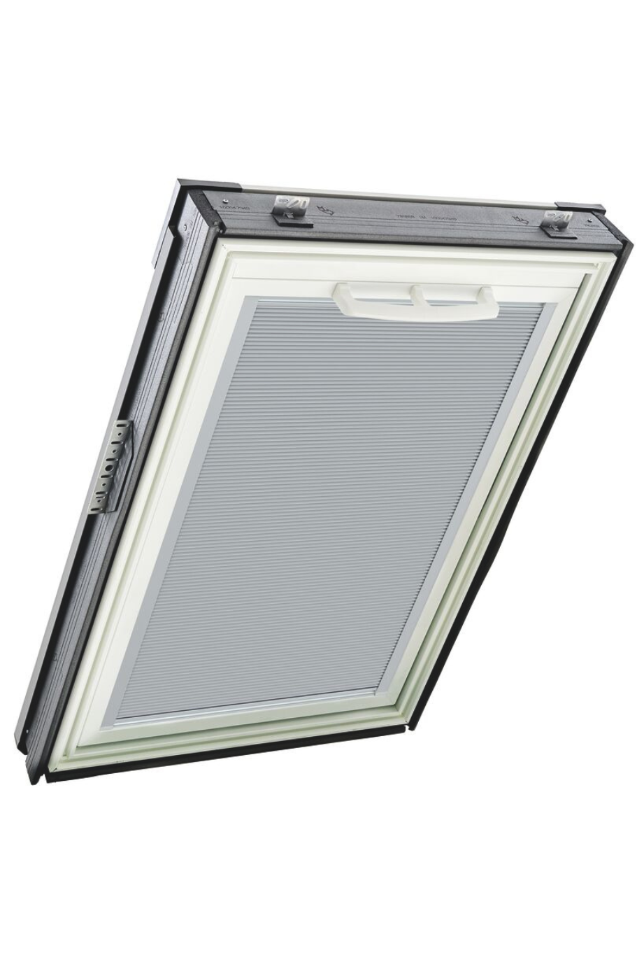 Hellgrauer Roto Faltstore als freigestelltes Produktfoto