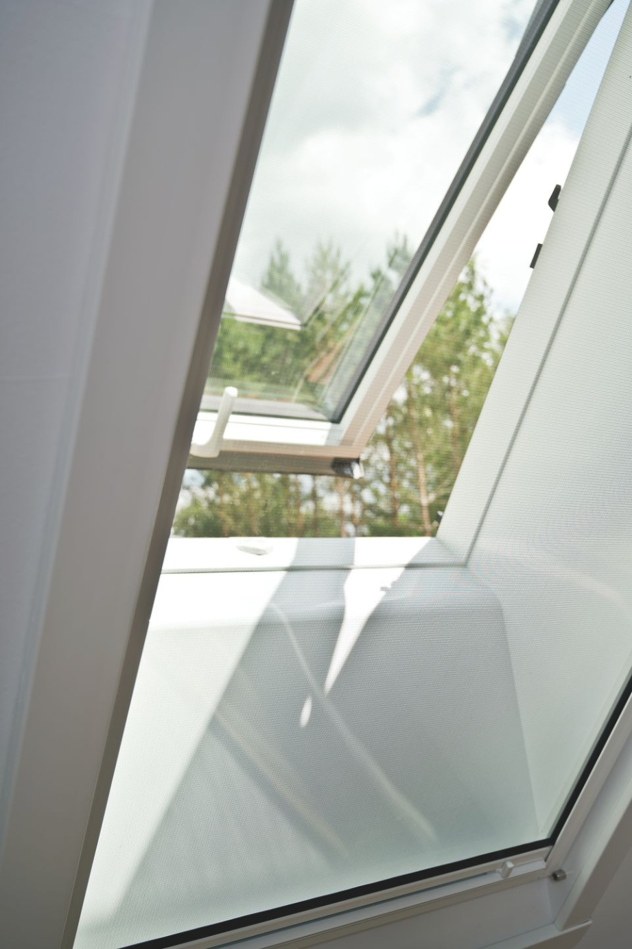 Nahaufnahme eines Roto Insektenschutzrollos als freigestelltes Produktfoto