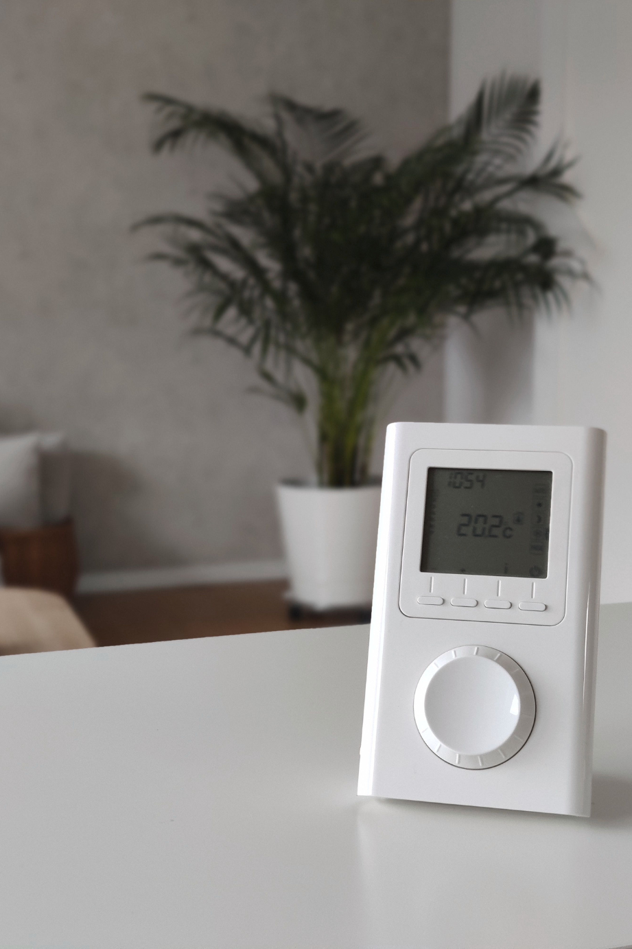 Roto Thermostat zur Dachfenster‑Automatisierung als freigestelltes Produktfoto