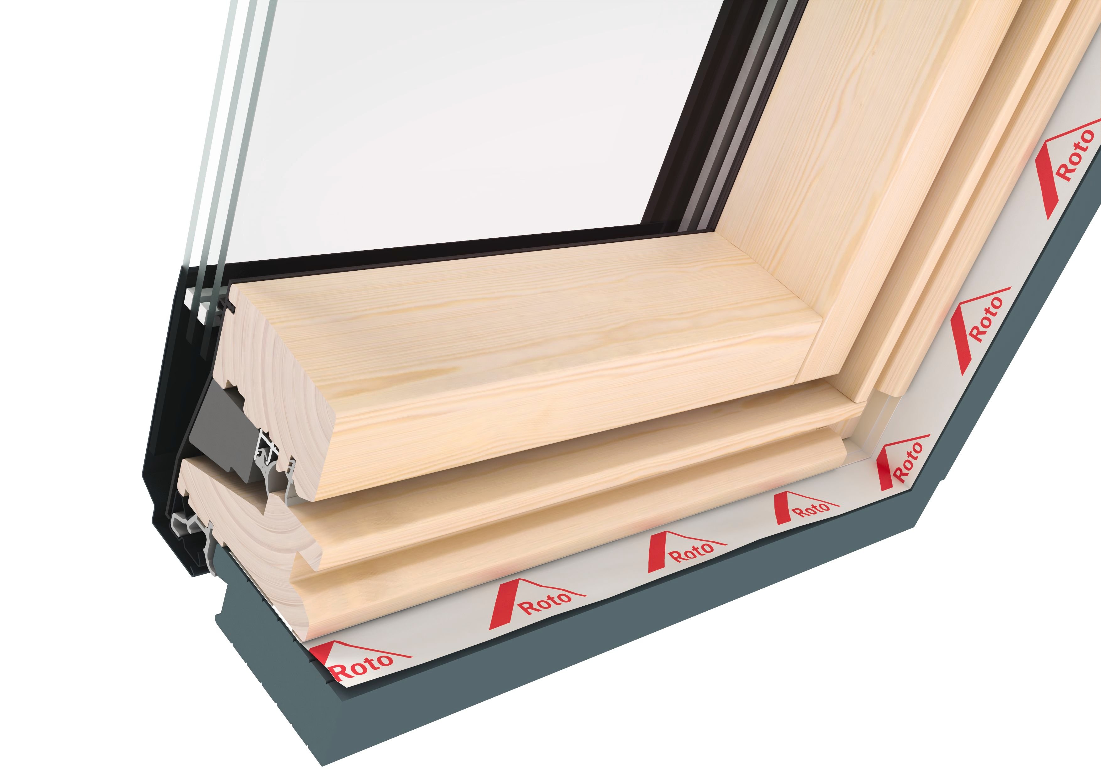 Sezione finestra Roto in legno certificato PEFC