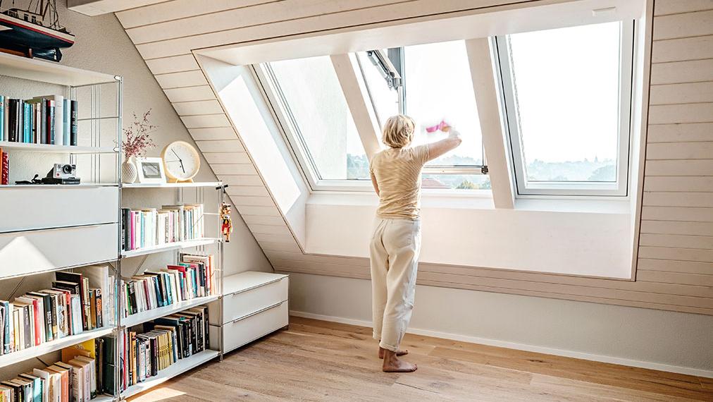 Dachfenster Reinigen Roto Putzstellung