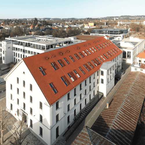 Alte Spinnerei Wangen von oben mit Roto Dachfenstern