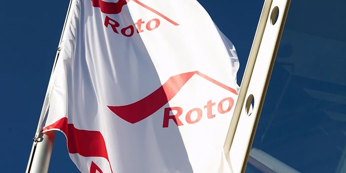 Flagge mit Roto Logo