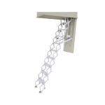 Escalier en ciseaux EI2 90 avec trappe en acier électrique