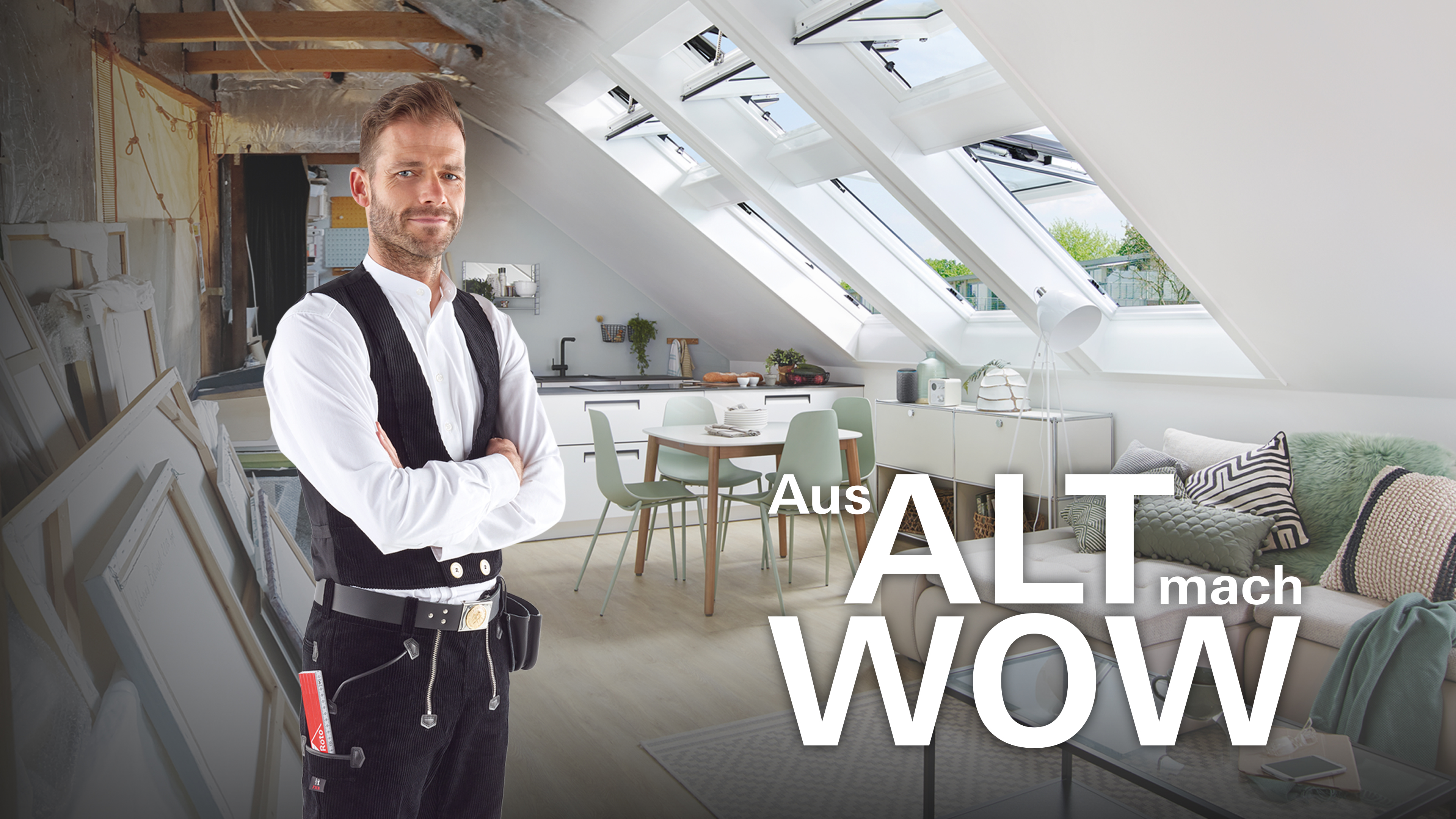 Bei der Roto Aktion „Aus ALT mach WOW“ können Dachprofis einen Videodreh im Wert von rund 10.000 Euro gewinnen.