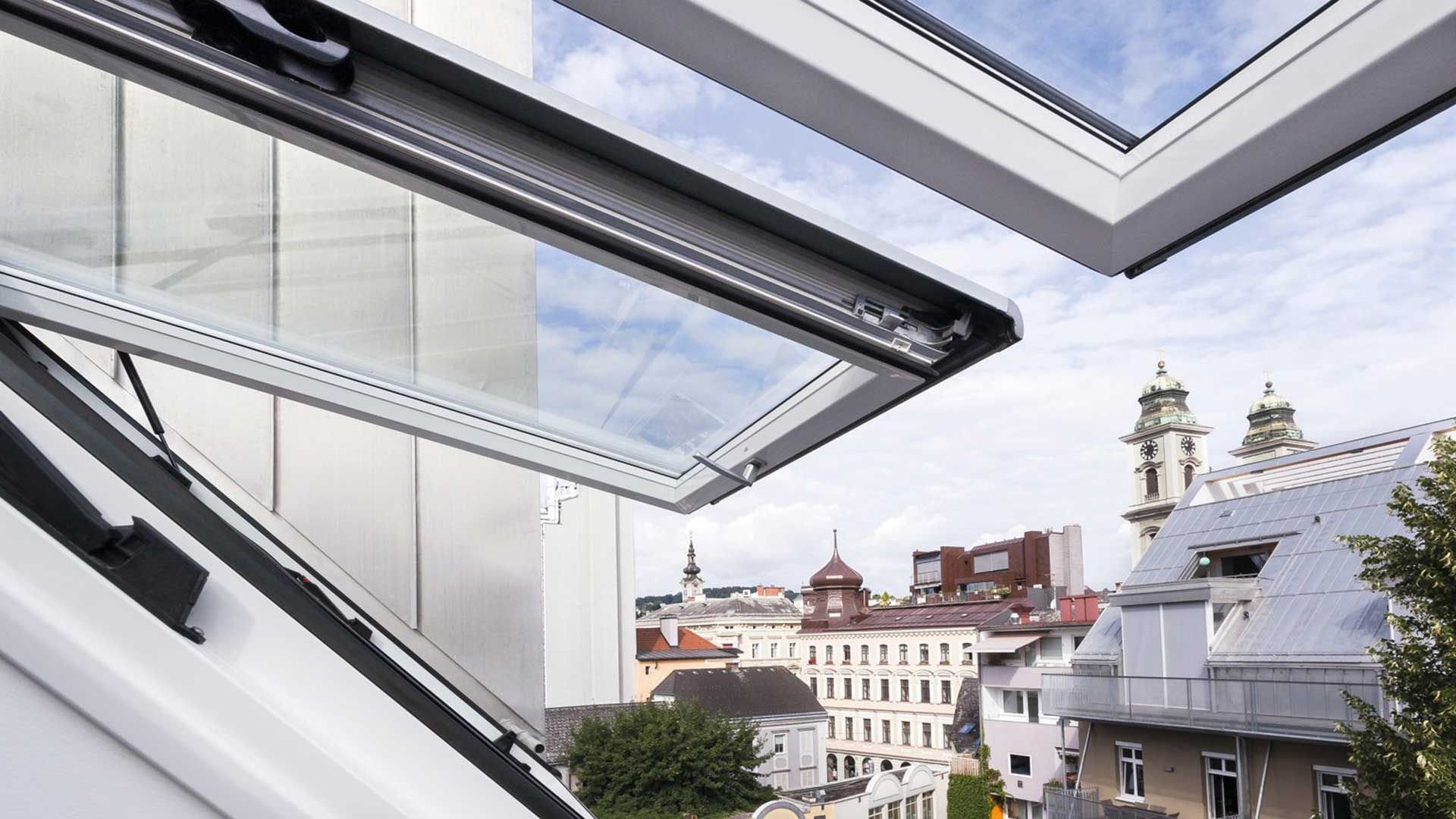 Geöffnete Dachfenster