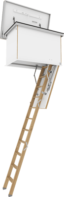 Plat dak houten ladder-doorzichtig-500x1534px